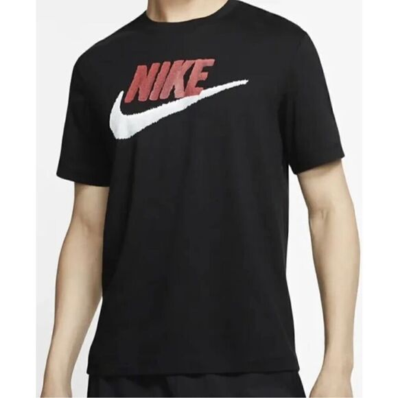 Nike Futura Logo Graphic Tee, T-Shirt, Black/Red AR4993-013 Medium NWT - Picture 4 of 6